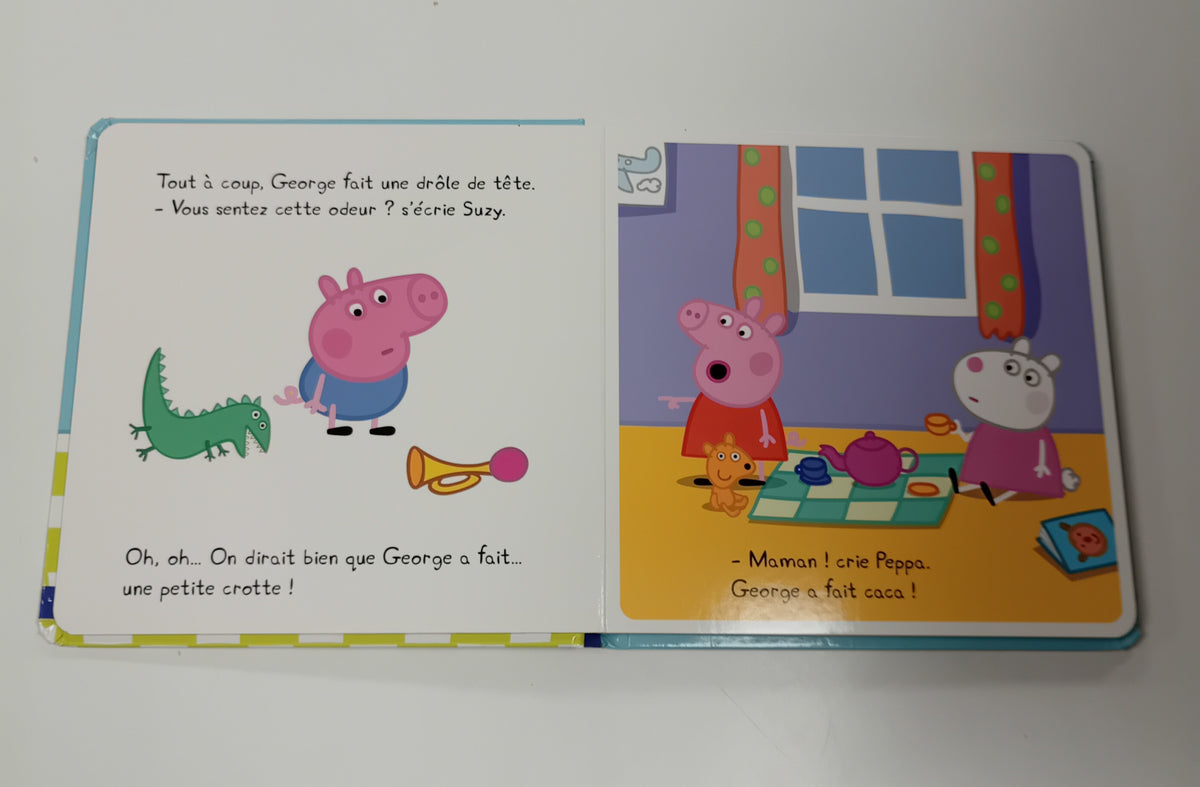 Peppa pig George va sur le pot