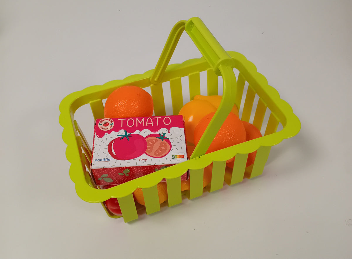 Panier libre service avec fruits